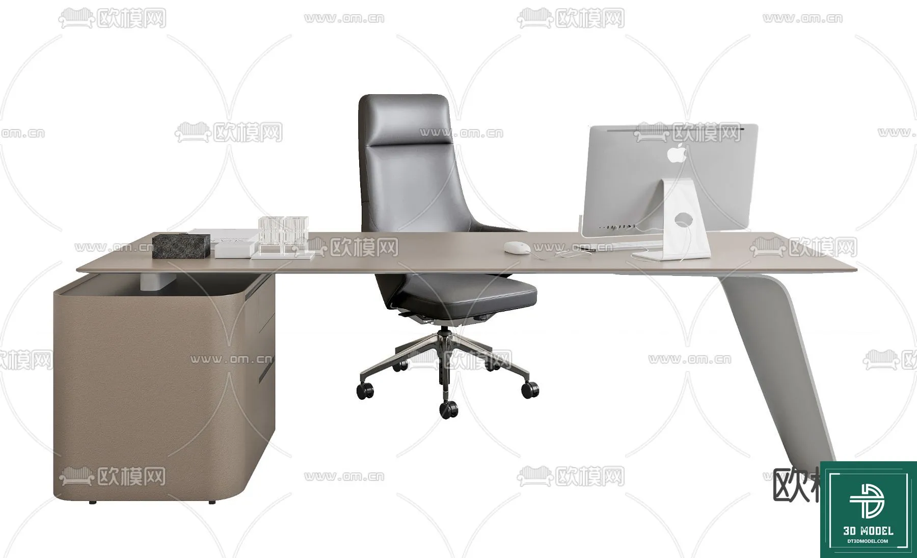 Desk 3D Model for Office - Furniture and Interior Design - 053