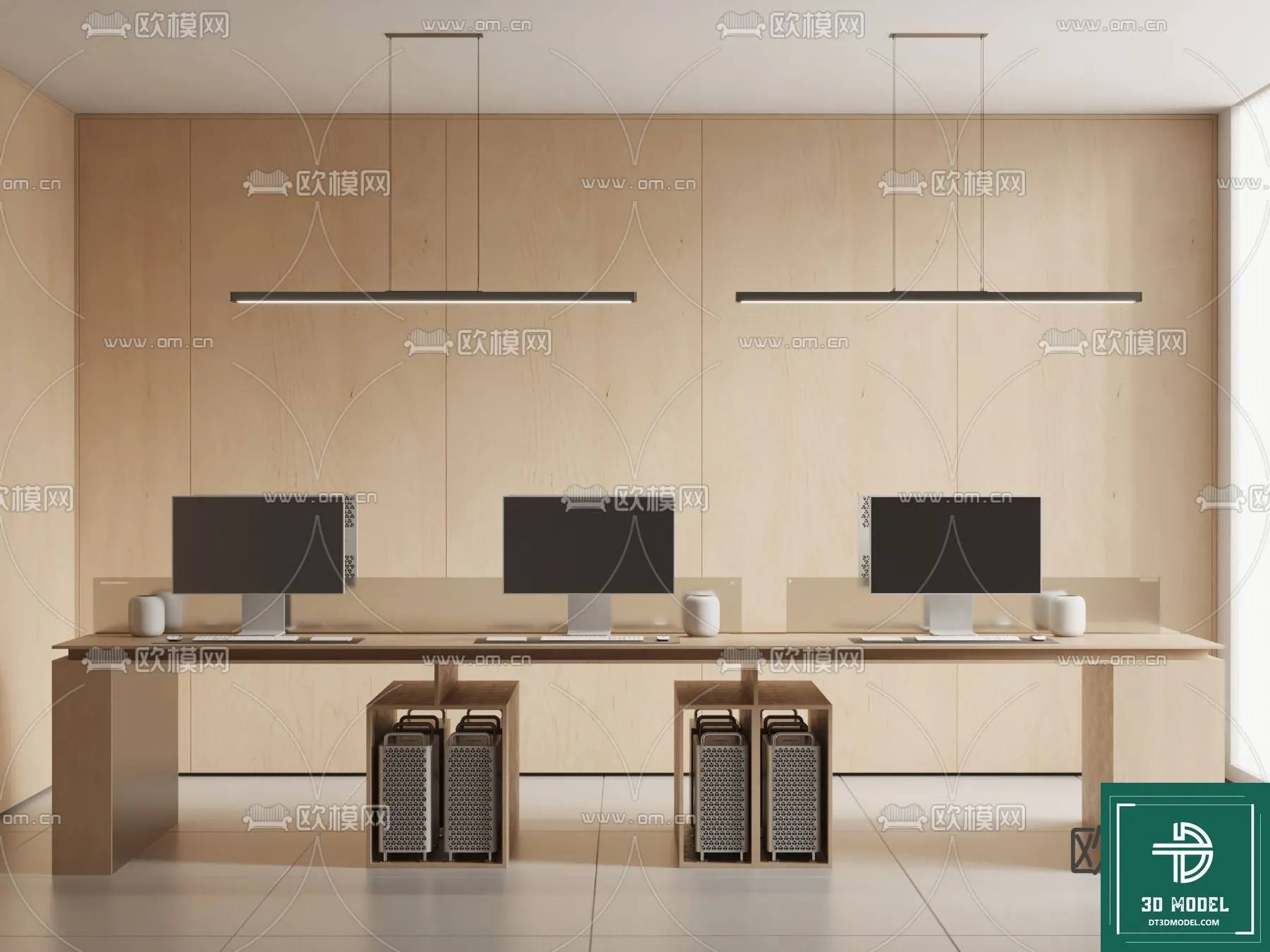 Desk 3D Model for Office - Furniture and Interior Design - 060