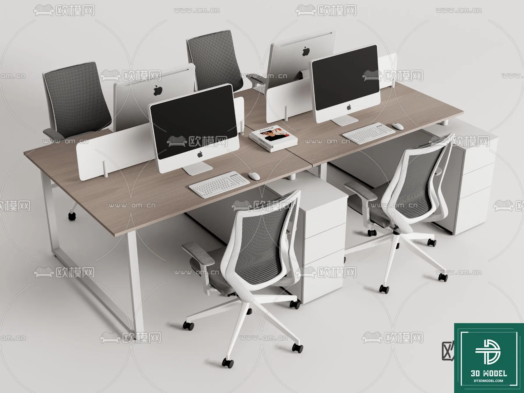 Desk 3D Model for Office - Furniture and Interior Design - 061