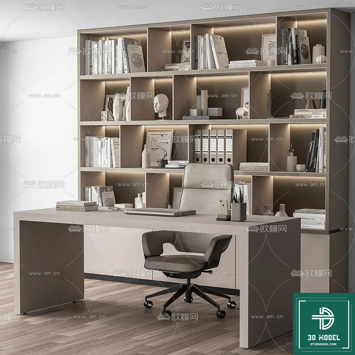 Desk 3D Model for Office - Furniture and Interior Design - 062