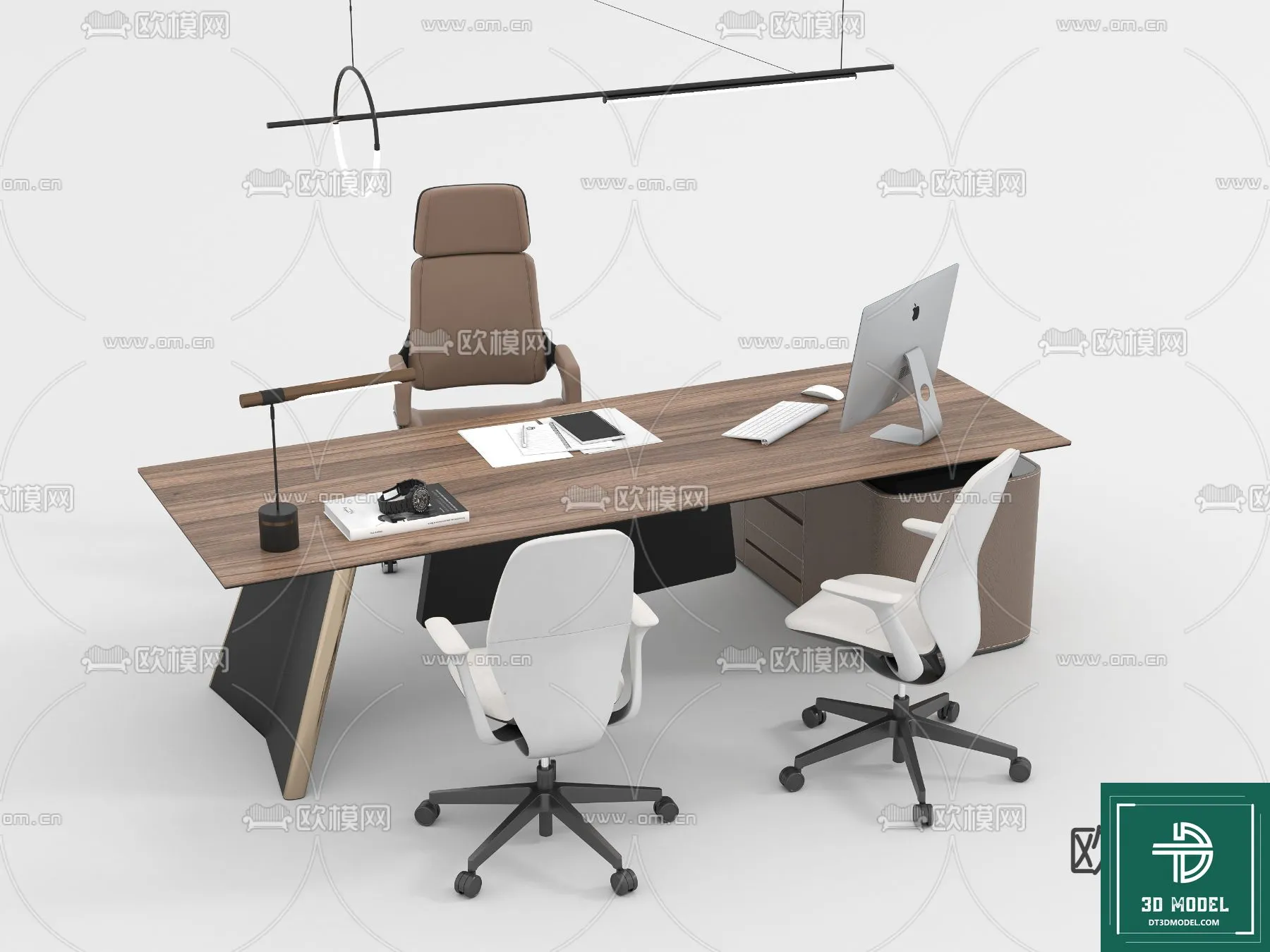 Desk 3D Model for Office - Furniture and Interior Design - 064