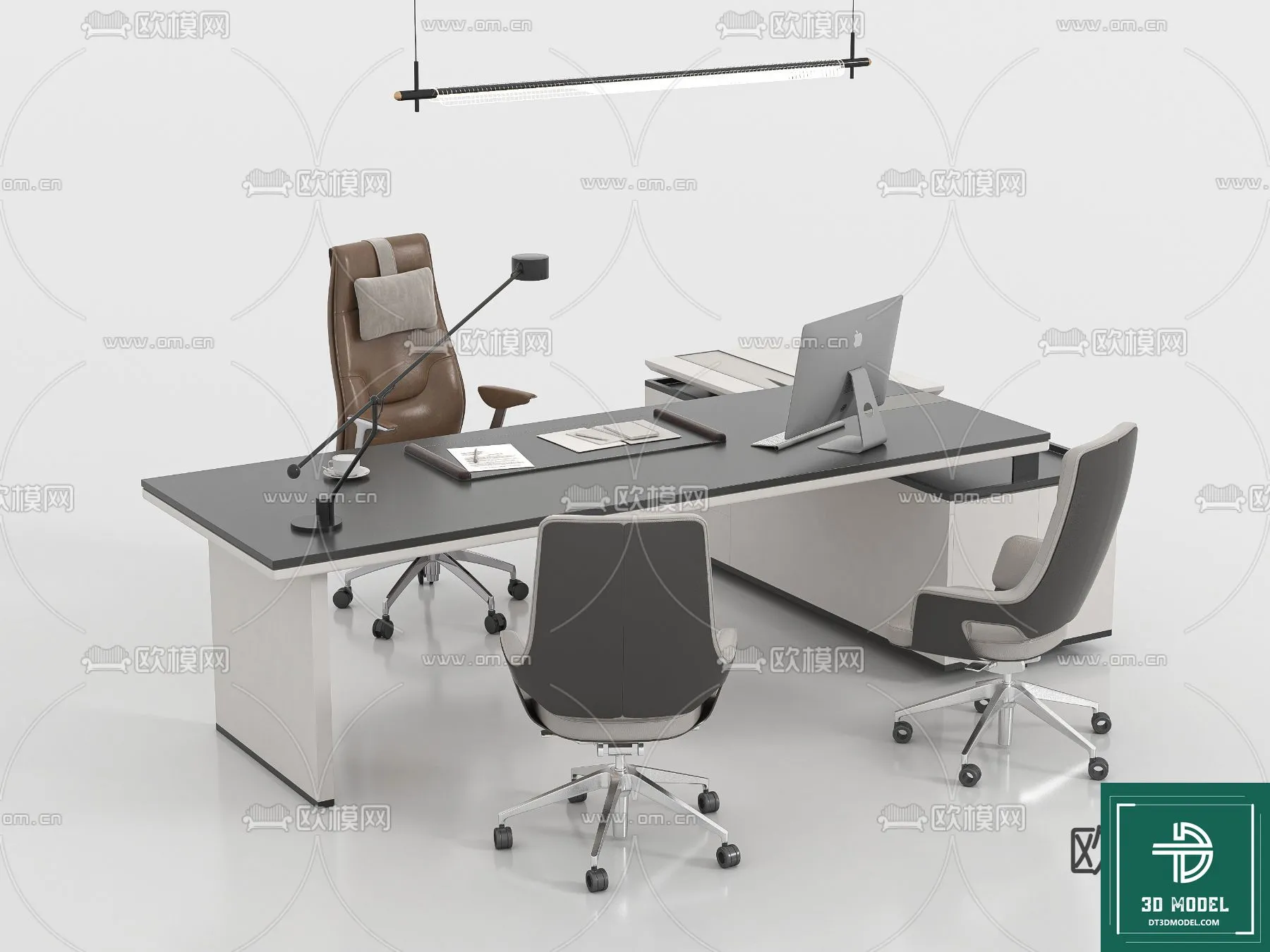 Desk 3D Model for Office - Furniture and Interior Design - 065