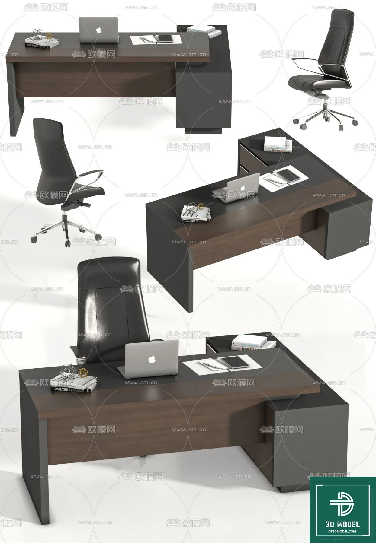 Desk 3D Model for Office - Furniture and Interior Design - 069