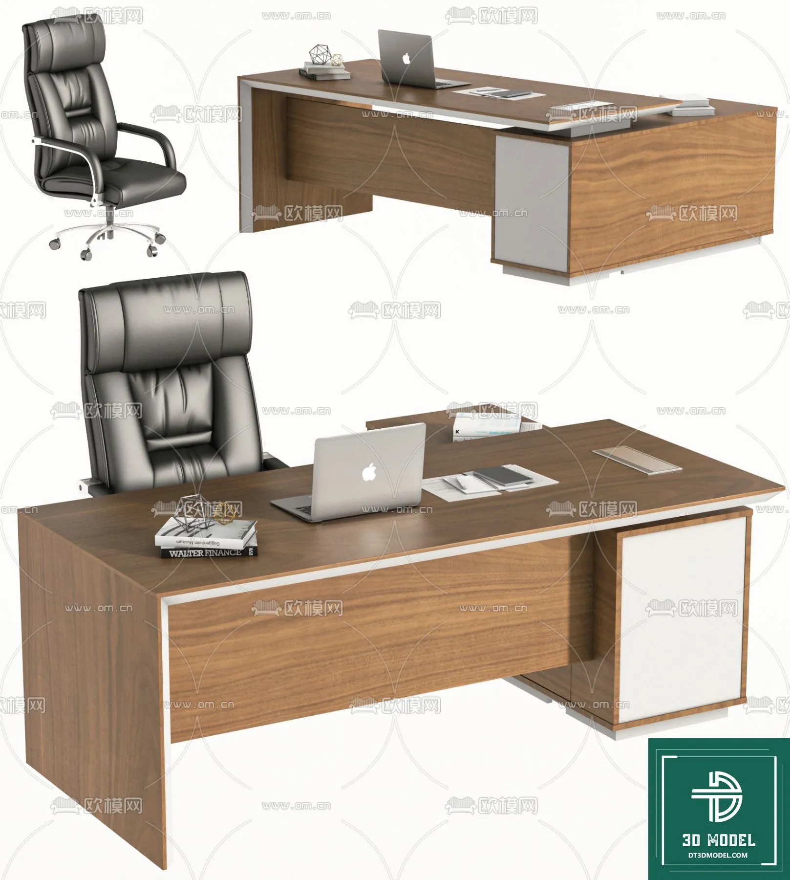 Desk 3D Model for Office - Furniture and Interior Design - 070