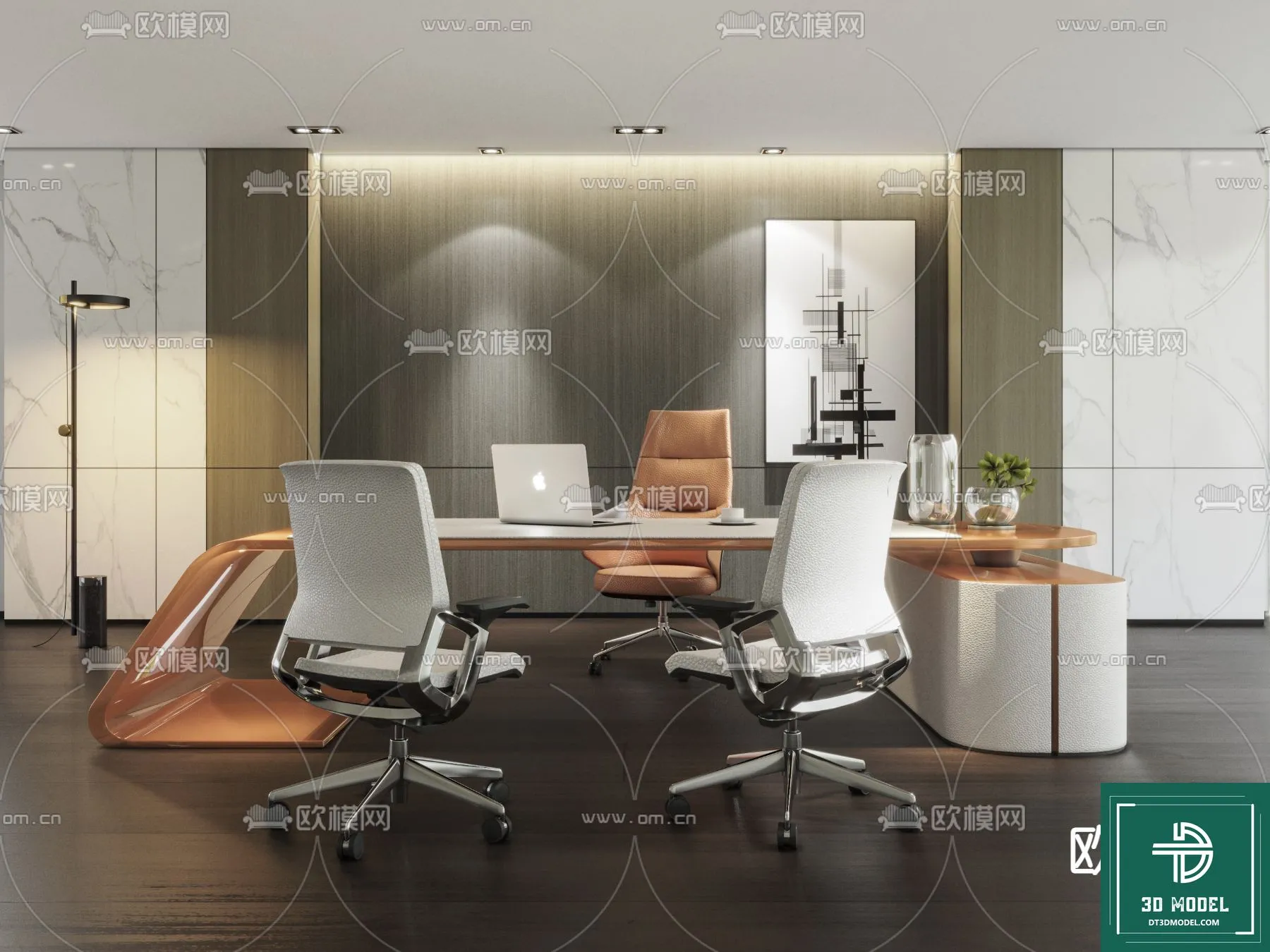 Desk 3D Model for Office - Furniture and Interior Design - 073