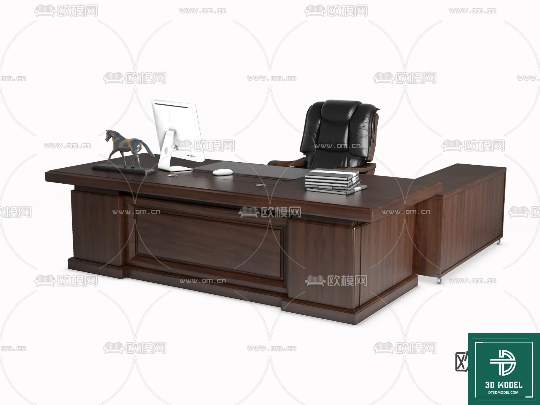 Desk 3D Model for Office - Furniture and Interior Design - 075