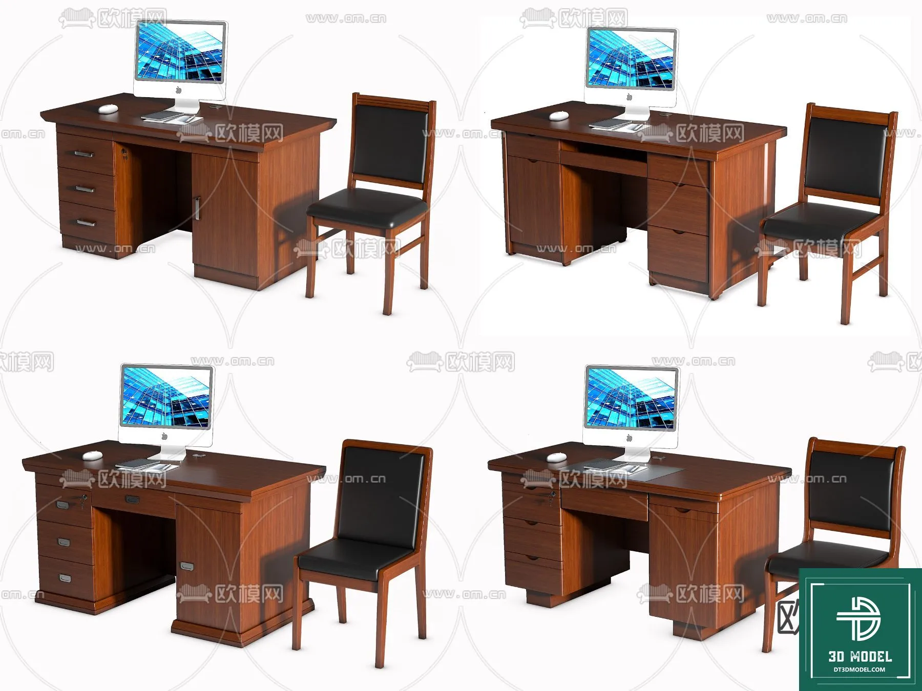 Desk 3D Model for Office - Furniture and Interior Design - 076
