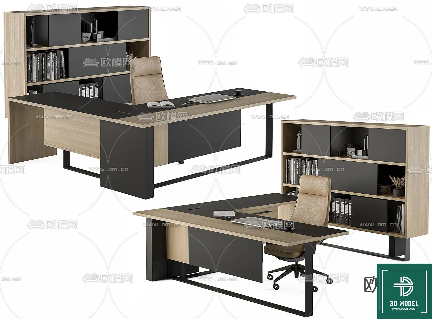 Desk 3D Model for Office - Furniture and Interior Design - 077