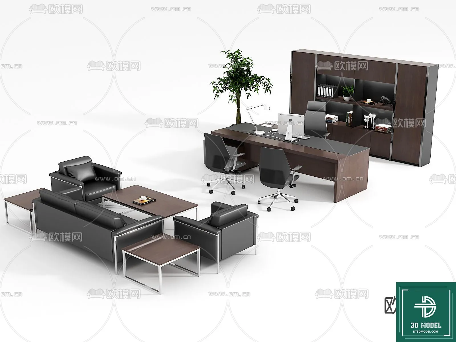 Desk 3D Model for Office - Furniture and Interior Design - 082