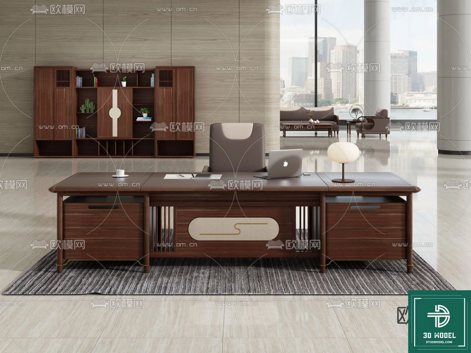 Desk 3D Model for Office - Furniture and Interior Design - 087