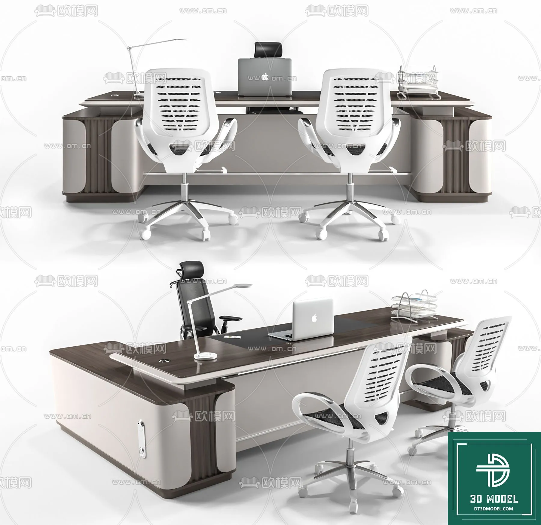 Desk 3D Model for Office - Furniture and Interior Design - 088