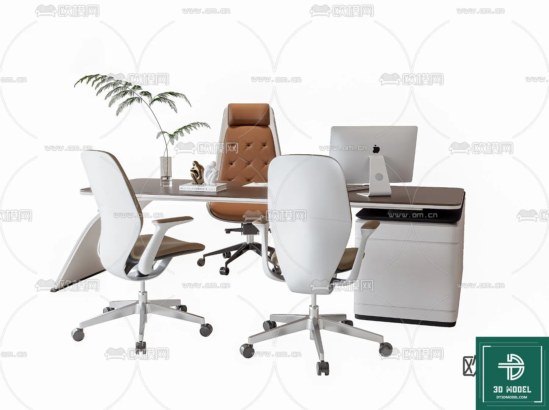 Desk 3D Model for Office - Furniture and Interior Design - 091