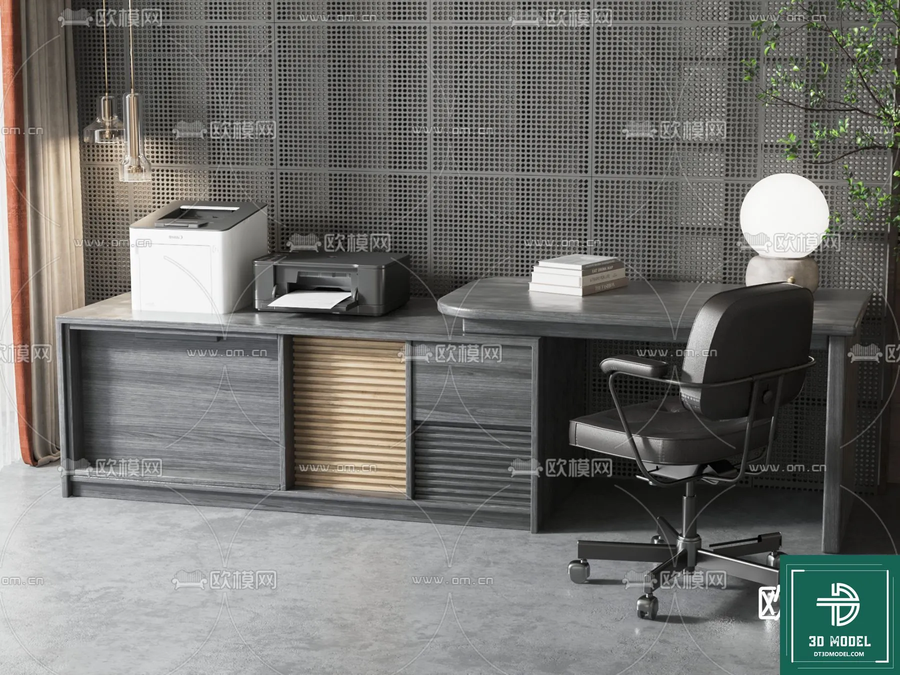 Desk 3D Model for Office - Furniture and Interior Design - 094