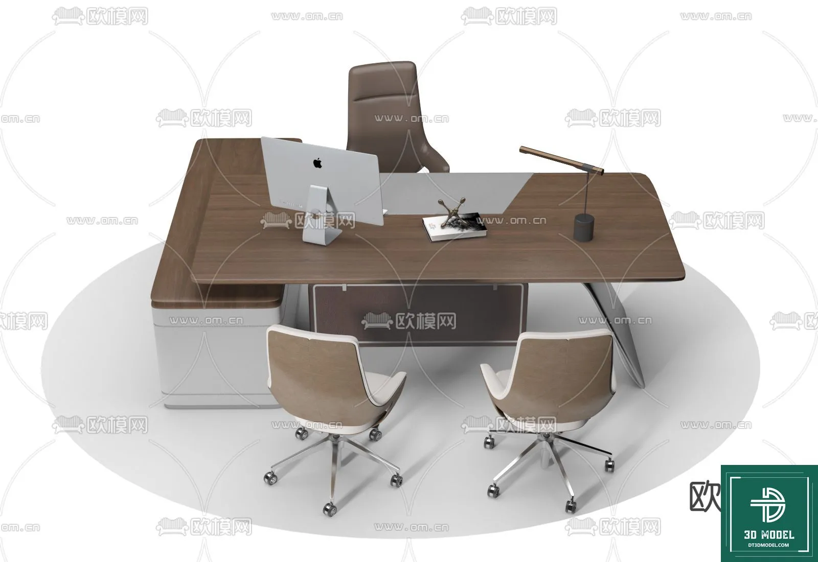 Desk 3D Model for Office - Furniture and Interior Design - 105