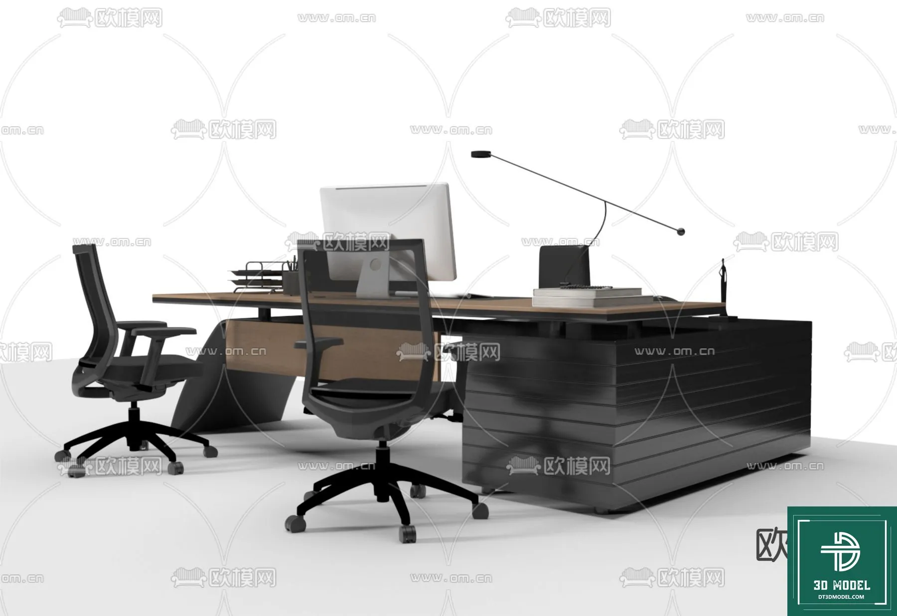Desk 3D Model for Office - Furniture and Interior Design - 109