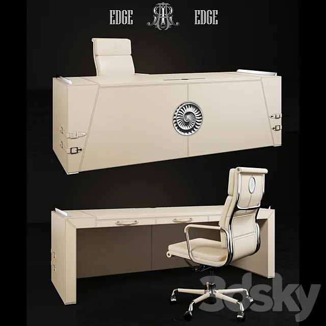 Desk and chair ART EDGE 3D Model
