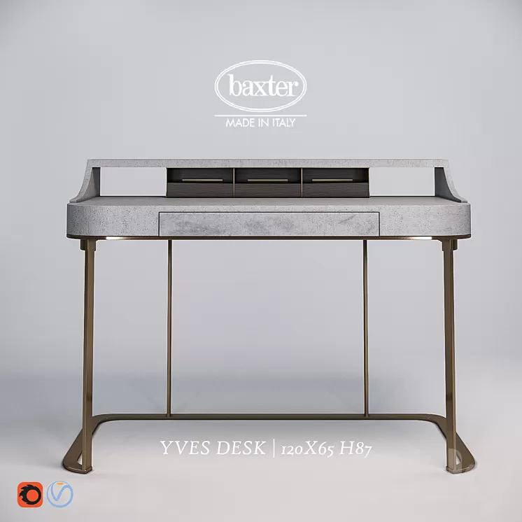 Desk baxter Yves desk 3D Model