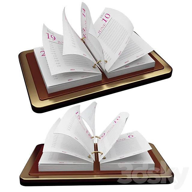 Desk Calendar 3DModel