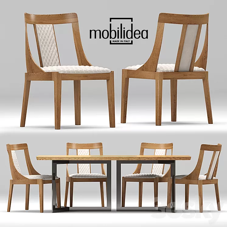 Desk-chair Adam-Eva Mobilidea 3D Model