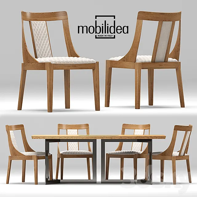 Desk-chair Adam-Eva. Mobilidea 3DModel