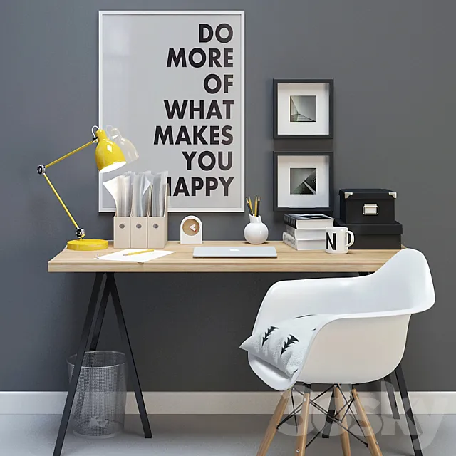 Desk & Decor 3D Model