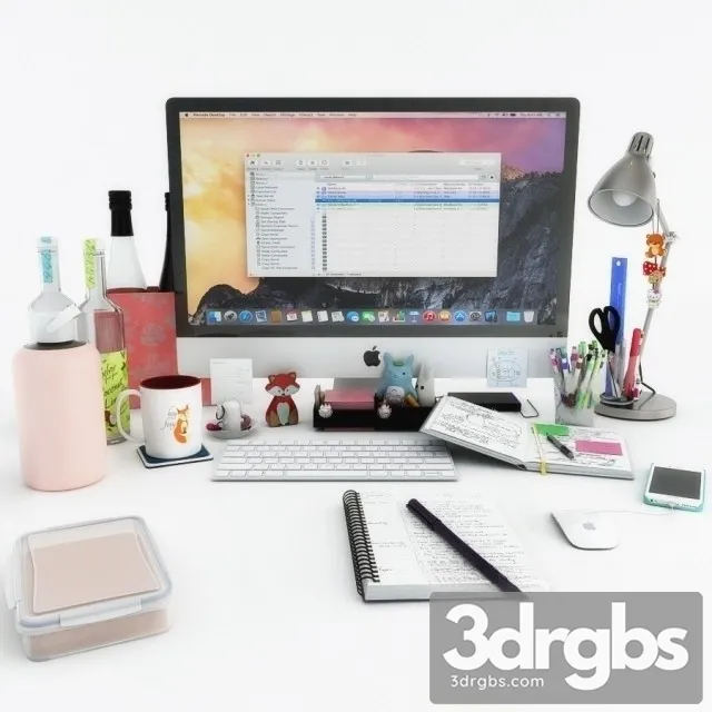 Desk Decoration 2 3D Model Download
