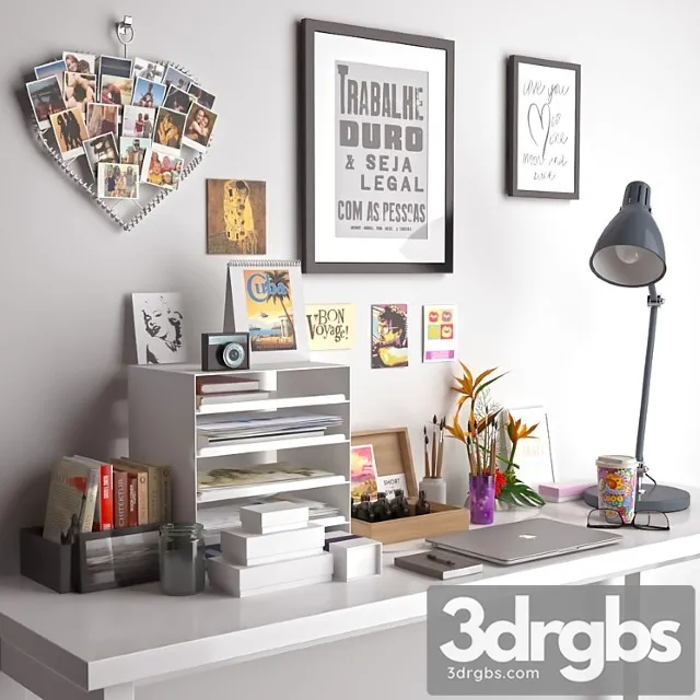 Desk Decoration 3D Model Free