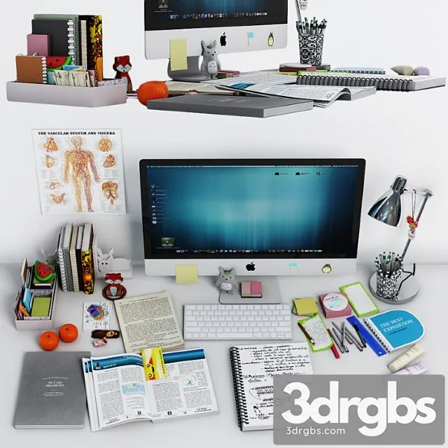 Desk Decoration 3D Model Free
