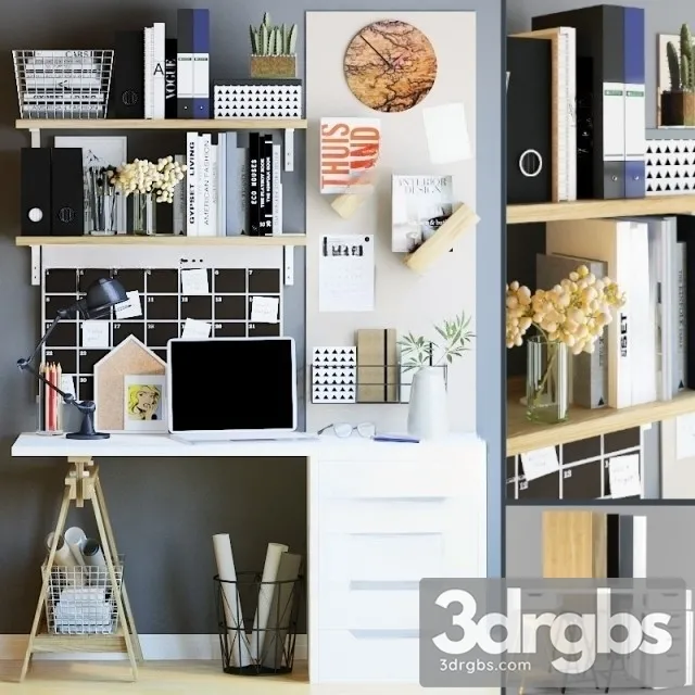 Desk Decorations 3D Model Free