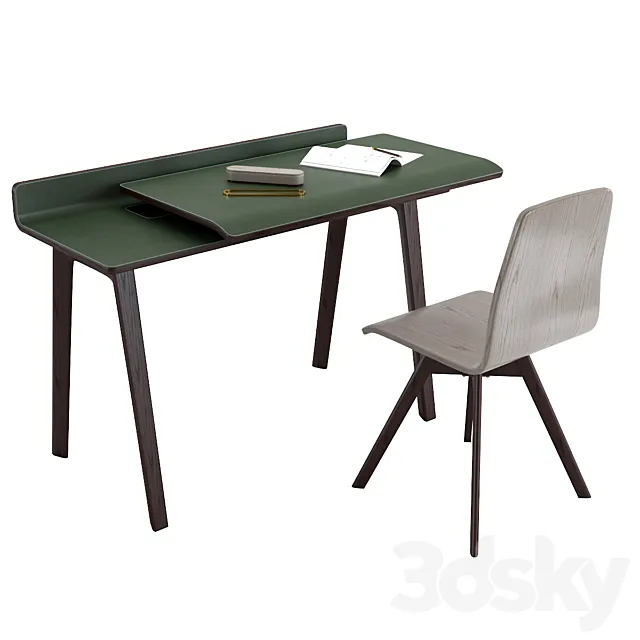 Desk Poltrona Frau Iren and Dante Swivel Office Chair 3DModel