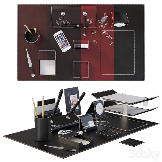 Desk Set for Executive Director 3D Model