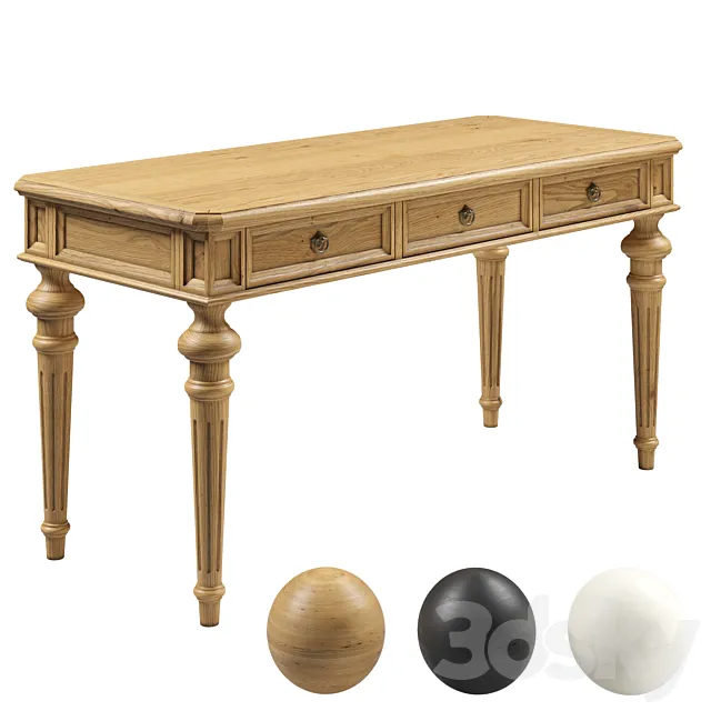 Desk Vintage 3D Model