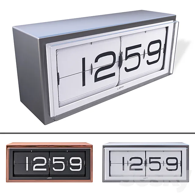 Desktop clock LEFF Brick 3D Model
