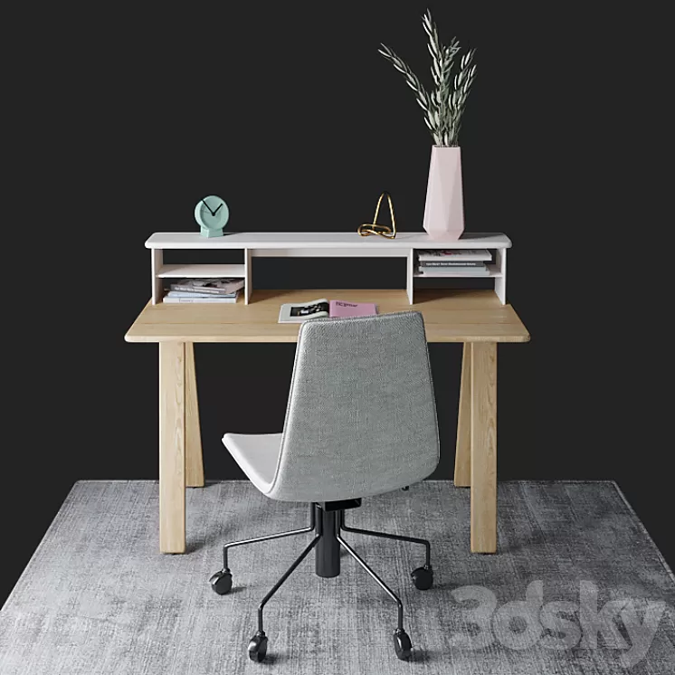 "Desktop ""Kaira Desk"" by ""West Elm""" 3D Model