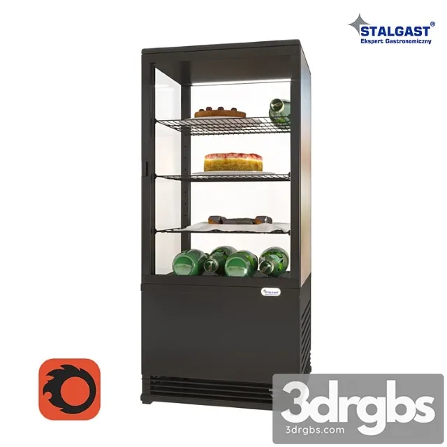 Desktop Refrigeration Showcase Stalgast 852171 With Products 3D Model Download