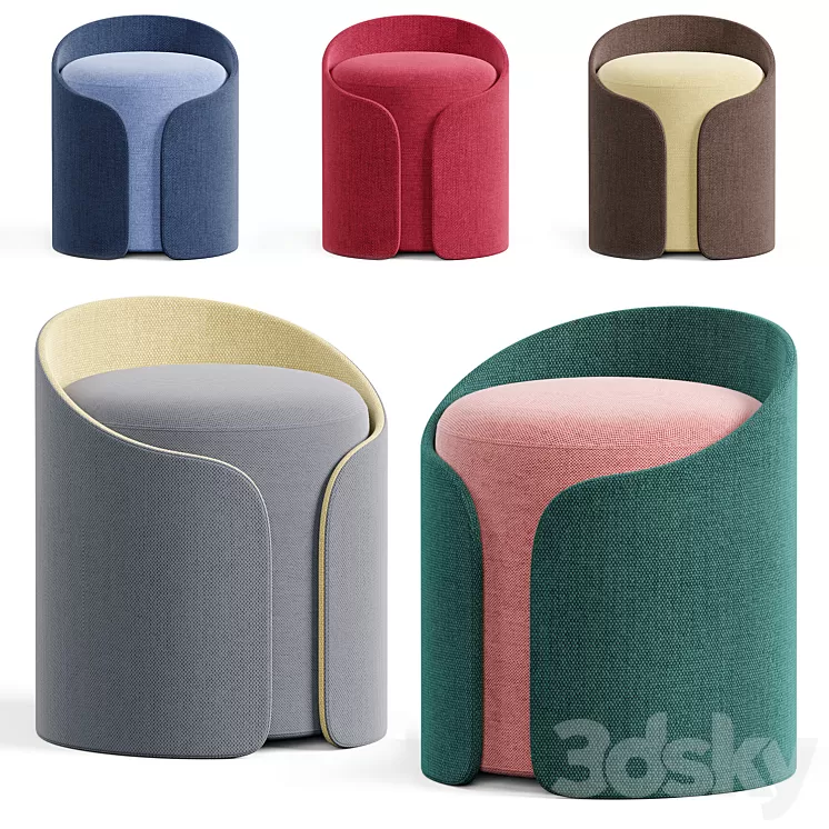 Desormeaux Carrette Sardigan Pouf 3D Model
