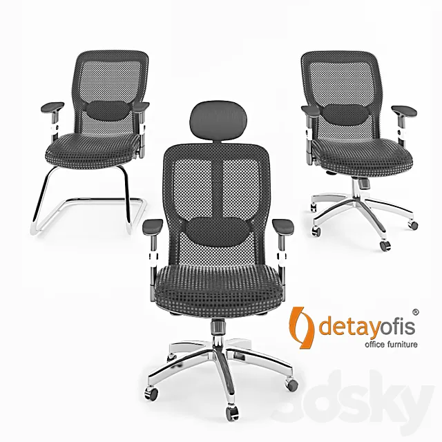 Detay Office Omega Chair 3D Model