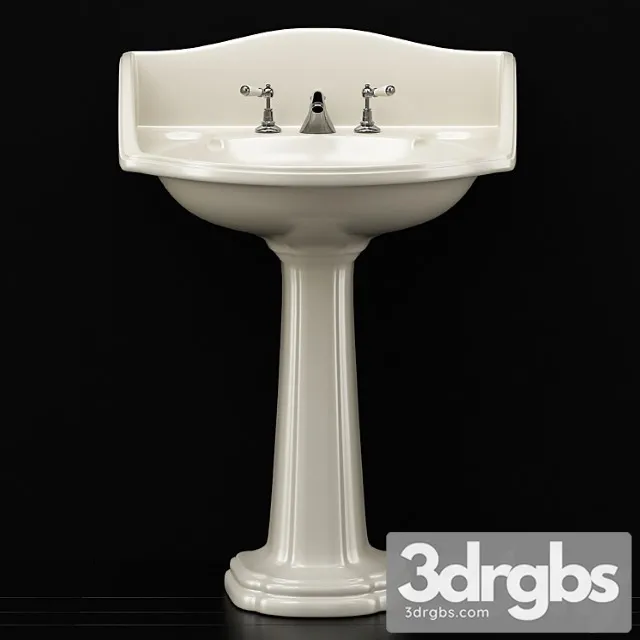 Devon Devon Oxford Pedestal Washbasin 3D Model Free