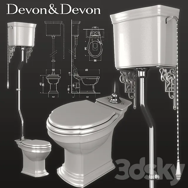 Devon & Devon WC Pan with High level cistern 3D Model