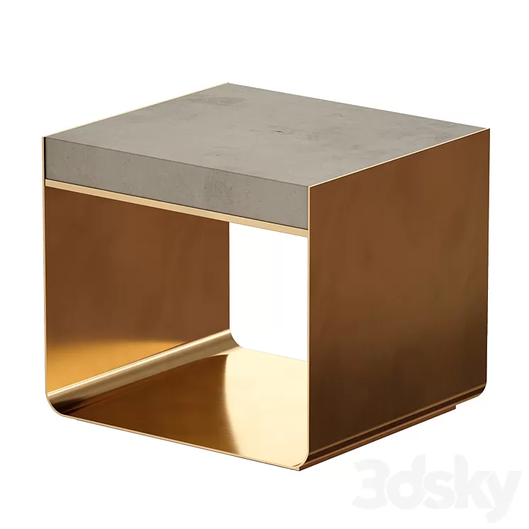 Dexter Concrete Top End Table (Crate and Barrel) 3D Model