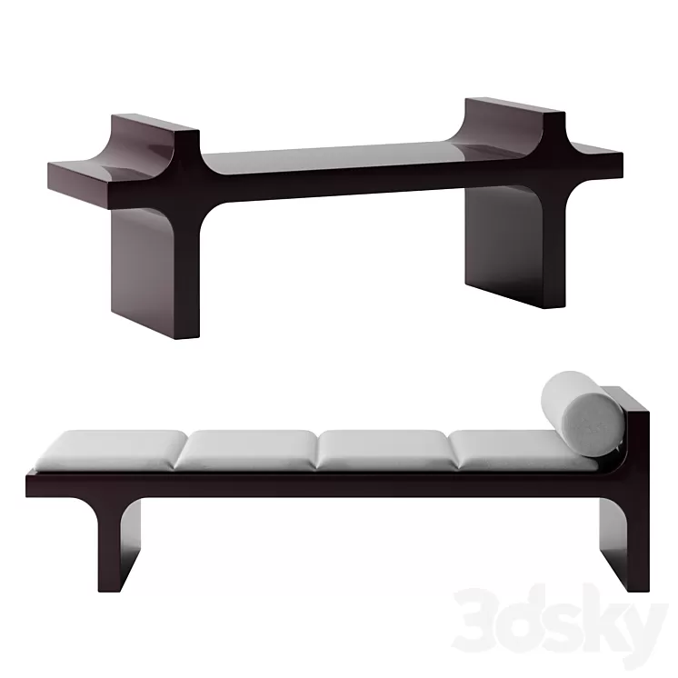 DHARMA bench by Baxter 3D Model Free