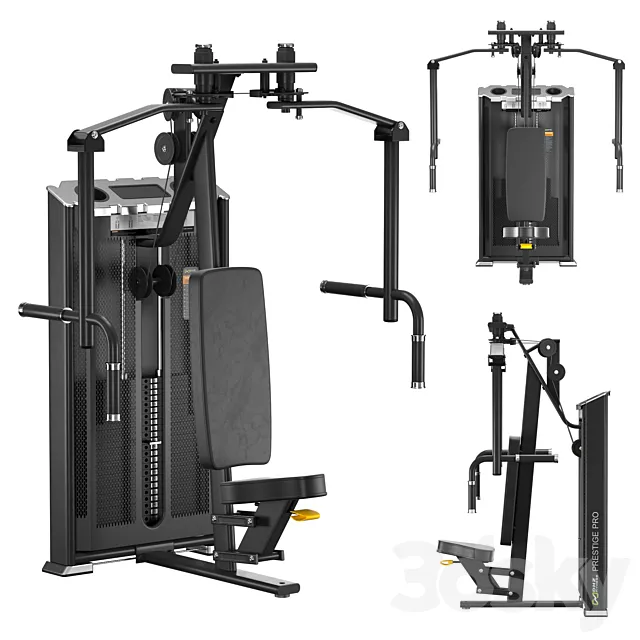 DHZ Fitness E-7007A Pearl DeltPec Fly Butterfly - rear delts 3D Model