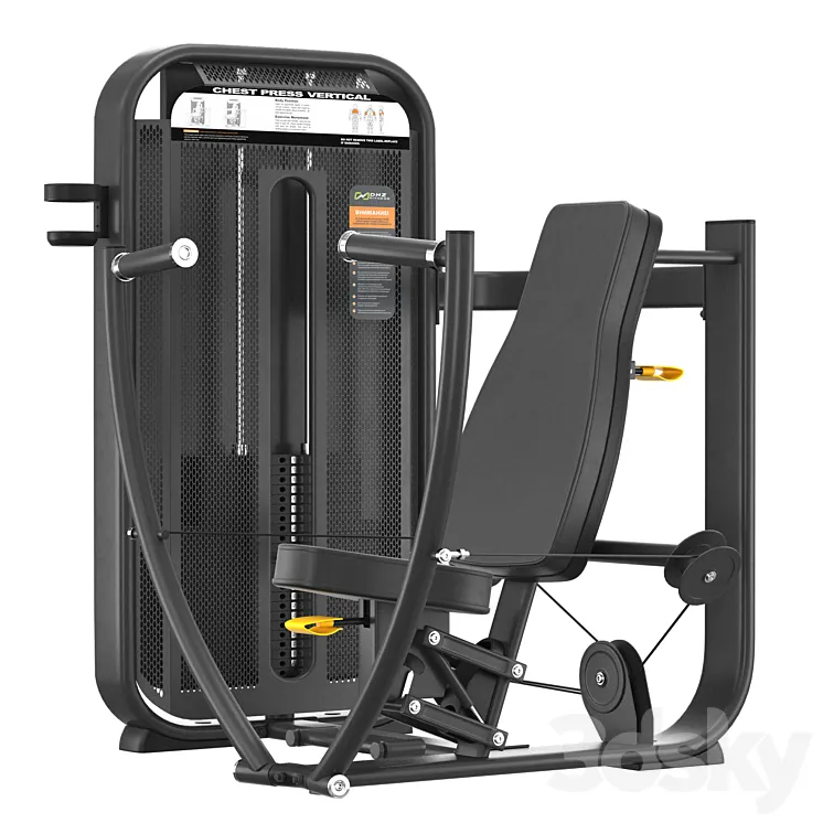 DHZ Fitness E-7008 Vertical Press 3D Model Free