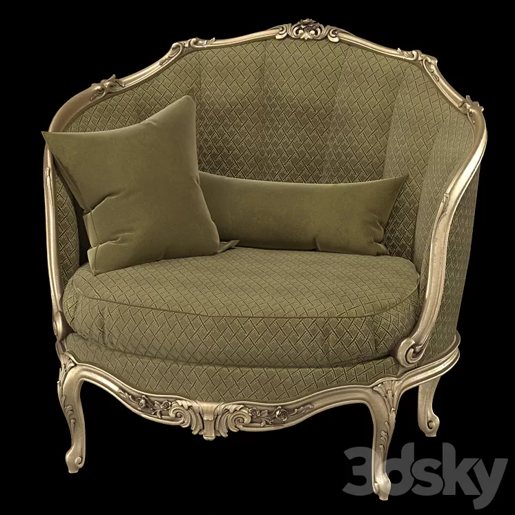 di mano in mano Barocchetto armchair 3D Model