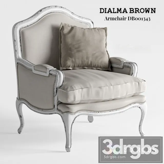 Dialma Brown Armchair 3D Model Free