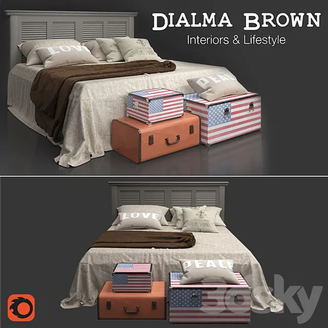 Dialma Brown | Bed DB003543 3DModel