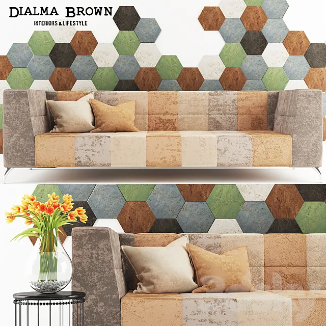 DIALMA BROWN SET 3D Model