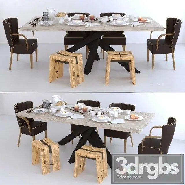 Dialma Brown Set 3D Model Free