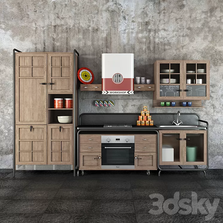Dialma Brown Workshop kitchen 3D Model