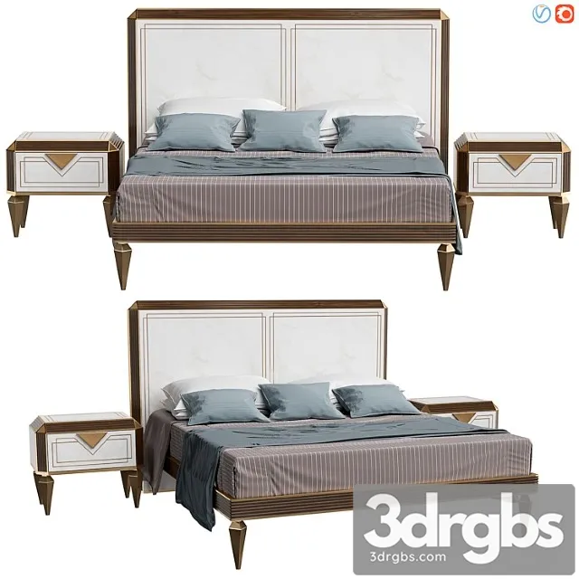 Diamante bed 2 3D Model Free